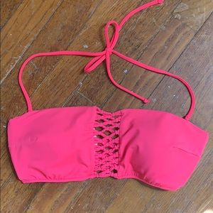 Victoria’s Secret Pink Macrame Bandeau Swim Top